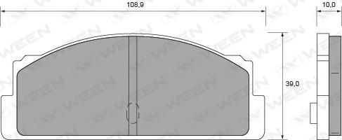 Ween 151-1614 - Тормозные колодки, дисковые, комплект autospares.lv