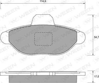 Ween 151-1635 - Тормозные колодки, дисковые, комплект autospares.lv