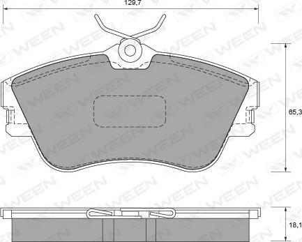 Ween 151-1630 - Тормозные колодки, дисковые, комплект autospares.lv