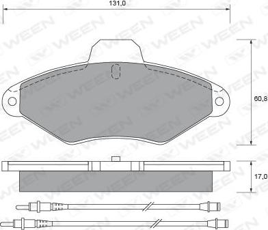 Ween 151-1637 - Тормозные колодки, дисковые, комплект autospares.lv