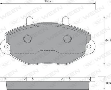 Ween 151-1624 - Тормозные колодки, дисковые, комплект autospares.lv