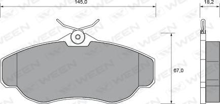 Ween 151-1679 - Тормозные колодки, дисковые, комплект autospares.lv