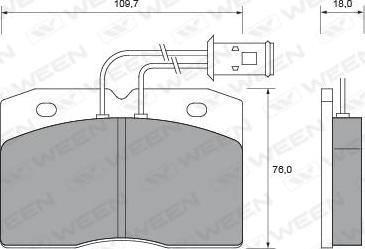 Ween 151-1675 - Тормозные колодки, дисковые, комплект autospares.lv