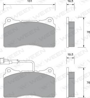 Ween 151-1673 - Тормозные колодки, дисковые, комплект autospares.lv