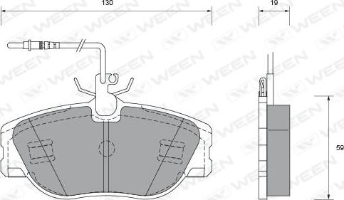 Ween 151-1672 - Тормозные колодки, дисковые, комплект autospares.lv