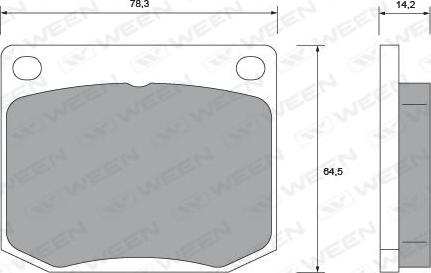 Ween 151-1098 - Тормозные колодки, дисковые, комплект autospares.lv