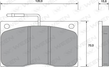 Ween 151-1007 - Тормозные колодки, дисковые, комплект autospares.lv