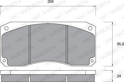 Ween 151-1031 - Тормозные колодки, дисковые, комплект autospares.lv