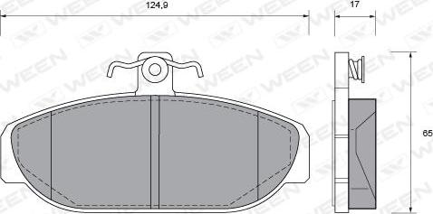 Ween 151-1020 - Тормозные колодки, дисковые, комплект autospares.lv