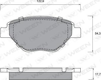 Ween 151-1151 - Тормозные колодки, дисковые, комплект autospares.lv