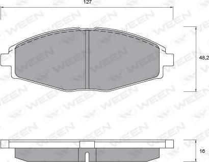 Ween 151-1106 - Тормозные колодки, дисковые, комплект autospares.lv