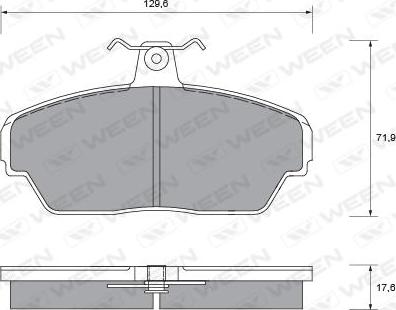 Ween 151-1101 - Тормозные колодки, дисковые, комплект autospares.lv