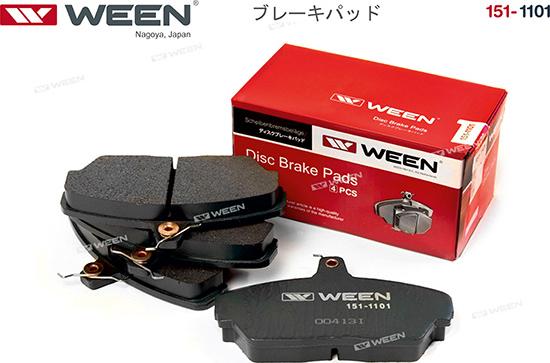 Ween 151-1101 - Тормозные колодки, дисковые, комплект autospares.lv