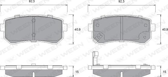 Ween 151-1184 - Тормозные колодки, дисковые, комплект autospares.lv