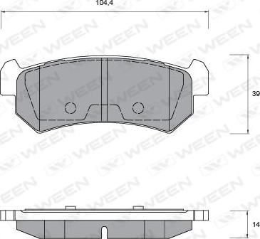 Ween 151-1127 - Тормозные колодки, дисковые, комплект autospares.lv