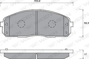 Ween 151-1175 - Тормозные колодки, дисковые, комплект autospares.lv