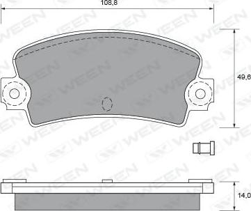 Ween 151-1893 - Тормозные колодки, дисковые, комплект autospares.lv