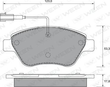 Ween 151-1897 - Тормозные колодки, дисковые, комплект autospares.lv