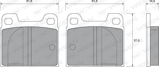 Ween 151-1853 - Тормозные колодки, дисковые, комплект autospares.lv