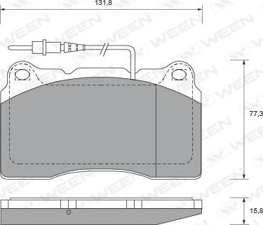 Ween 151-1864 - Тормозные колодки, дисковые, комплект autospares.lv