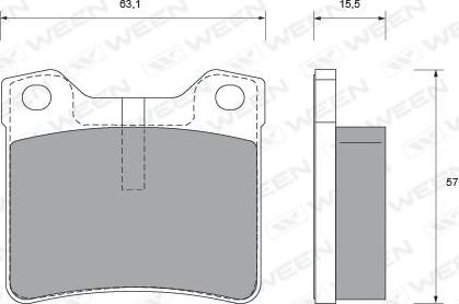 Ween 151-1865 - Тормозные колодки, дисковые, комплект autospares.lv