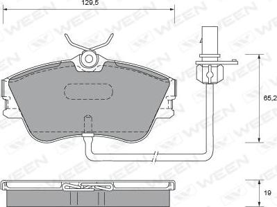 Ween 151-1819 - Тормозные колодки, дисковые, комплект autospares.lv