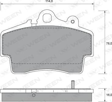 Ween 151-1838 - Тормозные колодки, дисковые, комплект autospares.lv