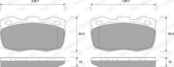 Ween 151-1877 - Тормозные колодки, дисковые, комплект autospares.lv