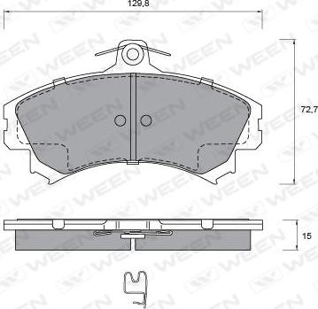 Ween 151-1346 - Тормозные колодки, дисковые, комплект autospares.lv