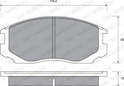 Ween 151-1358 - Тормозные колодки, дисковые, комплект autospares.lv