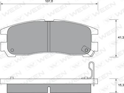 Ween 151-1353 - Тормозные колодки, дисковые, комплект autospares.lv