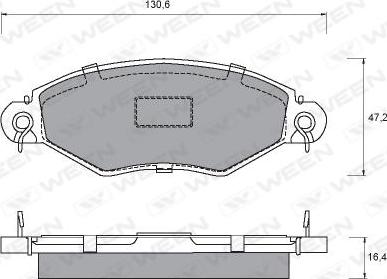 Ween 151-1318 - Тормозные колодки, дисковые, комплект autospares.lv