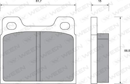 Woking P1063.30 - Тормозные колодки, дисковые, комплект autospares.lv