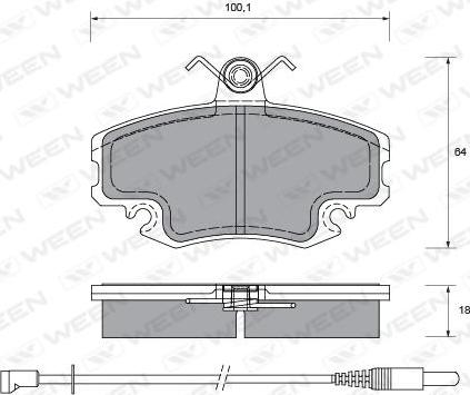 Ween 151-1331 - Тормозные колодки, дисковые, комплект autospares.lv