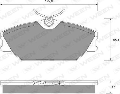 Ween 151-1332 - Тормозные колодки, дисковые, комплект autospares.lv