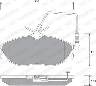 Ween 151-1328 - Тормозные колодки, дисковые, комплект autospares.lv