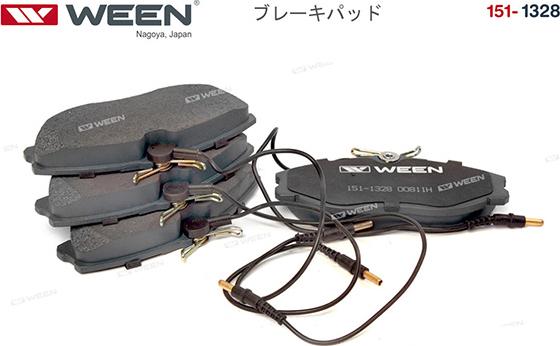 Ween 151-1328 - Тормозные колодки, дисковые, комплект autospares.lv