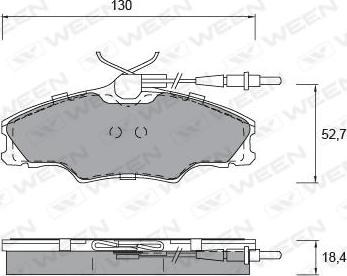 Ween 151-1327 - Тормозные колодки, дисковые, комплект autospares.lv