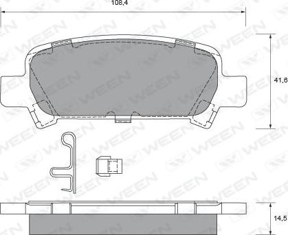 Ween 151-1376 - Тормозные колодки, дисковые, комплект autospares.lv