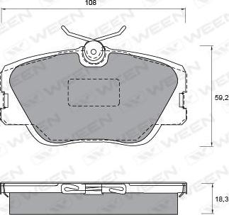 Ween 151-1299 - Тормозные колодки, дисковые, комплект autospares.lv