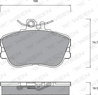 Ween 151-1294 - Тормозные колодки, дисковые, комплект autospares.lv