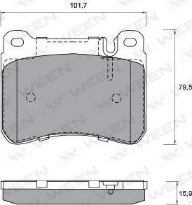 Ween 151-1297 - Тормозные колодки, дисковые, комплект autospares.lv