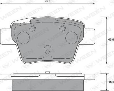 Ween 151-1243 - Тормозные колодки, дисковые, комплект autospares.lv