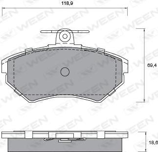 Ween 151-1257 - Тормозные колодки, дисковые, комплект autospares.lv