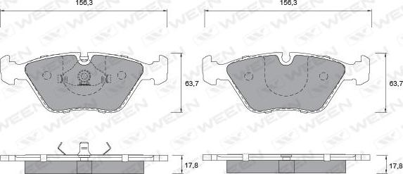 Ween 151-1267 - Тормозные колодки, дисковые, комплект autospares.lv