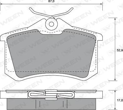 Ween 151-1206 - Тормозные колодки, дисковые, комплект autospares.lv