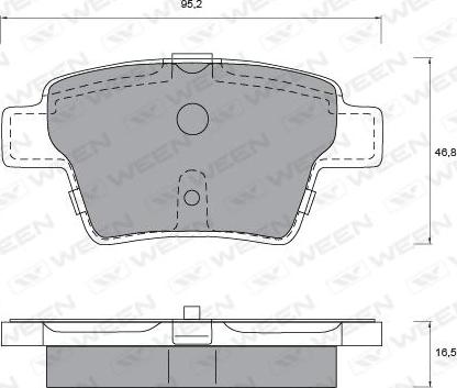 Ween 151-1207 - Тормозные колодки, дисковые, комплект autospares.lv