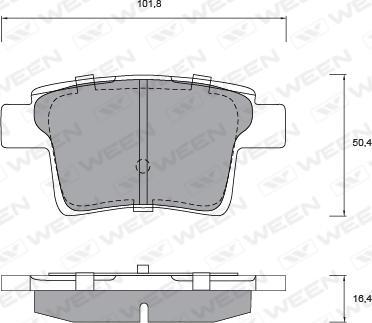 Ween 151-1217 - Тормозные колодки, дисковые, комплект autospares.lv