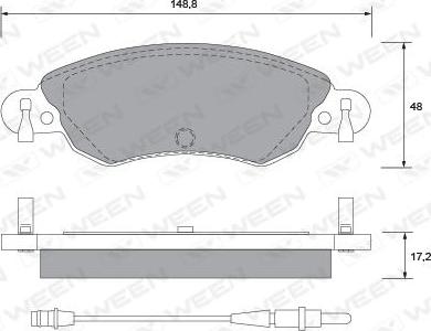 Ween 151-1281 - Тормозные колодки, дисковые, комплект autospares.lv