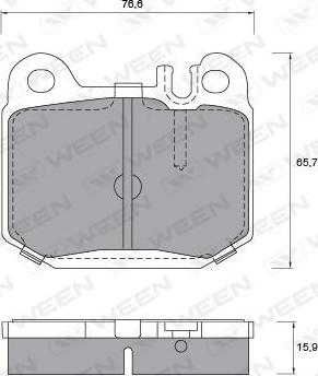 Ween 151-1232 - Тормозные колодки, дисковые, комплект autospares.lv